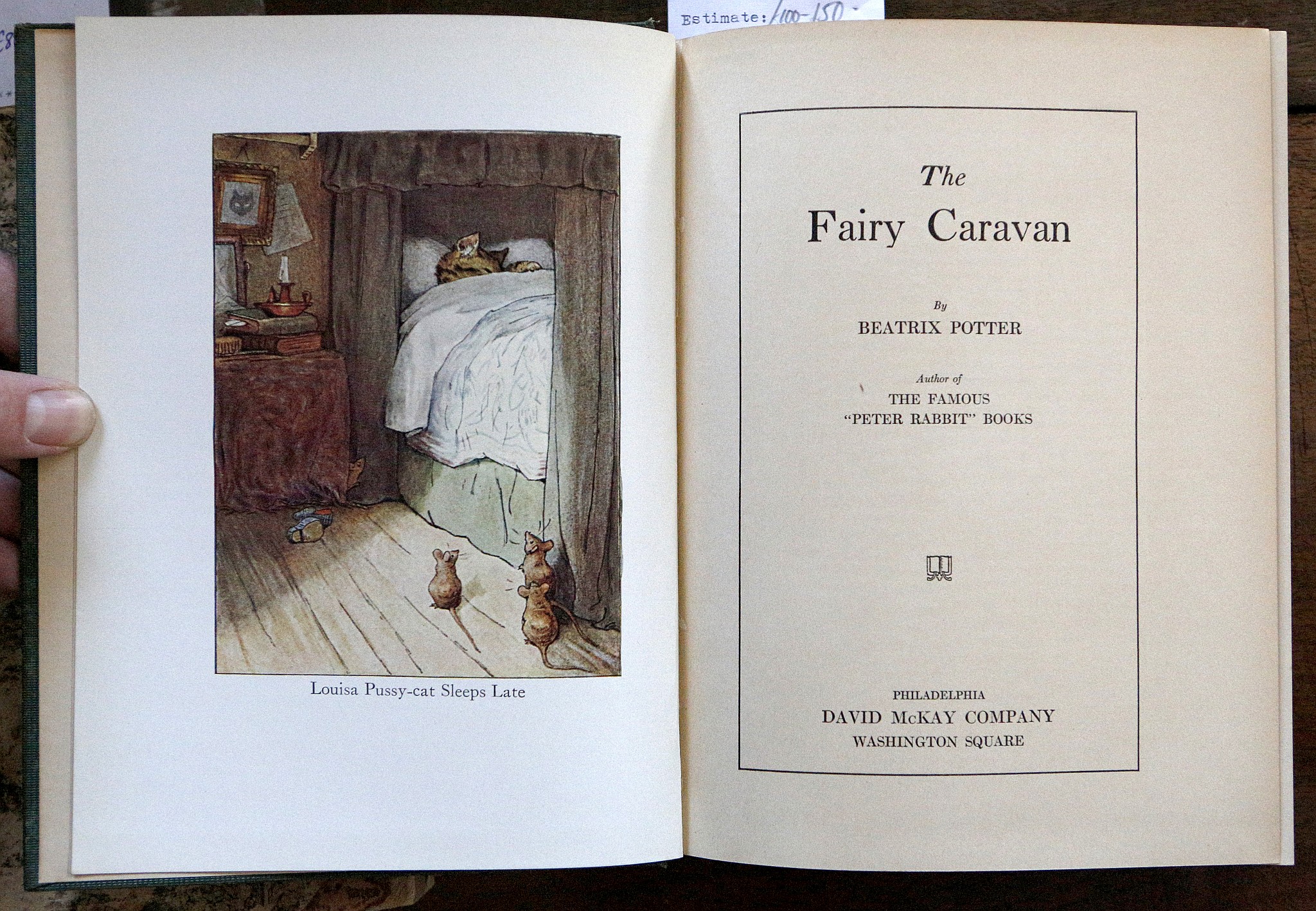 POTTER, Beatrix (1866-1943). The Fairy Caravan. Philadelphia: David McKay Company, 1929. 4to. 6 - Image 2 of 3