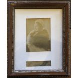 VICTORIA, Queen of England (1819-1901). A sepia tone photograph of Queen Victoria signed by her at