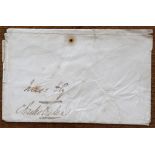 DICKENS, Charles (1812-70). An envelope addressed to "Miss Ely", SIGNED by Dickens. With 2 annual