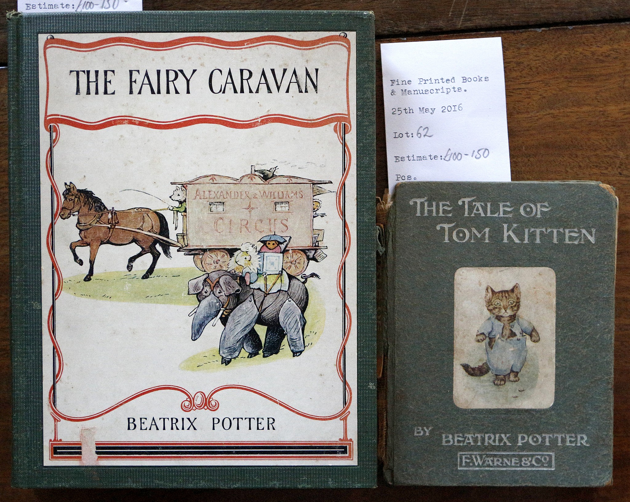 POTTER, Beatrix (1866-1943). The Fairy Caravan. Philadelphia: David McKay Company, 1929. 4to. 6