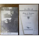 "TWAIN, Mark" (1835-1910). A House of Commons menu card with flap cover, SIGNED by Mark Twain in