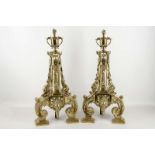 A pair of 18th century style, French brass chênet.