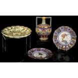 A COLLECTION OF ITALIAN DERUTA LUSTRE-DECORATED MAIOLICA, early 20th century, including a twin