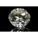 A loose brilliant round cut diamond 2.93ct. Colour