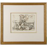 Follower of Anthony Van Dyke 1599-1641. 'Pieta'. Pencil with pen and ink, late 17th century, on