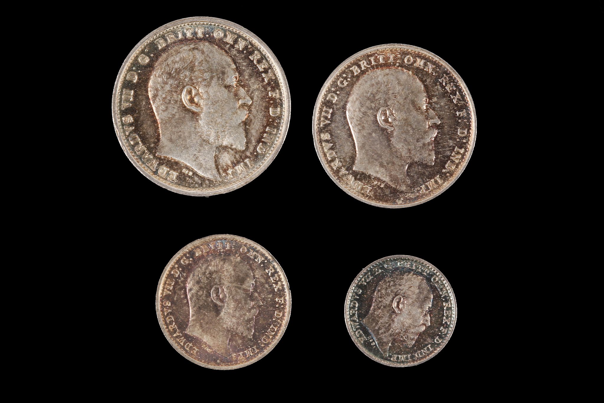 Edward VII 1903, maundy money set of four coins, bust right / Arabic values beneath crown within - Image 2 of 2