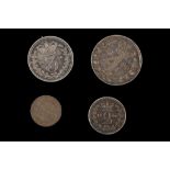 George IIII 1826, maundy set of four coins, laureted bust left /  crowned values within garlands,