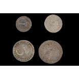 William and Mary 1691, maundy set of four coins, dual busts right / values in Arabic numerals