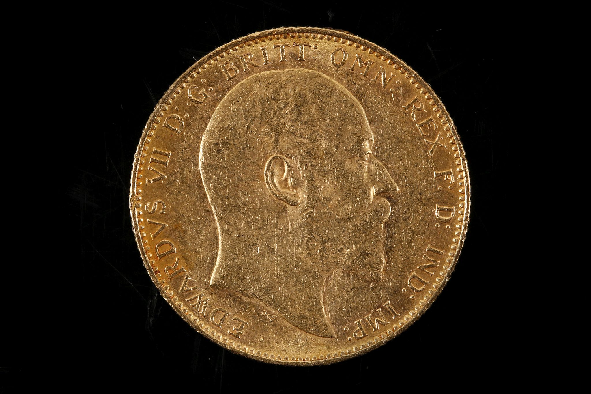 Edward 1905 sovereign, mark 'P' Pretoria, EF. - Image 2 of 2