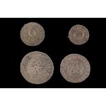 Charles II 1679, maundy set of four coins, laureate and draped bust right / interlocking 'C', 4