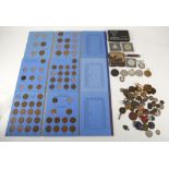 A miscellaneous collection of coins, medals and a medallion replica of Karl Getz original,