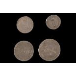 William and Mary 1694, maundy set of four coins, dual busts right / values in Arabic numerals