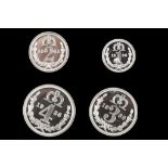 Edward VIII 1936, maundy set of four coins, but left / value in Arabic numerals beneath crown within