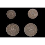 Charles II 1680, maundy set of four coins, laureate and draped bust right / interlocking 'C', almost
