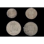 James II 1687, maundy set of four coins cuirassed bust left / values beneath crown, VF++.