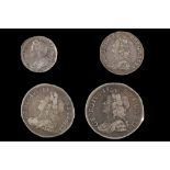 George II 1746, maundy set of four coins, lauret draped bust left / values in crowned Arabic