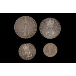 George III 1800, maundy set of four coins, cuirassed and draped bust right / crowned Arabic