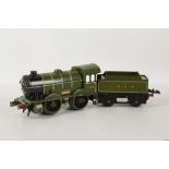 A Hornby electric locomotive 1368 and fender for LNER, both manufactured by Meccano Ltd,