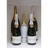 Champagne display bottles Imperial Pol Roger, Bollinger  & Lanson  (5)