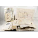 A folio containing a large quantity of 19th century prints and engravings covering many subjects,