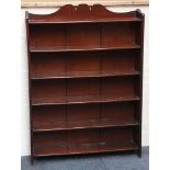 A Victorian mahogany, five section open bookcase.