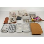 A collection of aluminium and other fly boxes, including Wheatley 'Silmalloy' metal boxes, and a