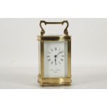 A late 20th century, brass and five glass serpentine front carriage clock by Charles Frodsham,