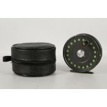 A Hardy Bros. 'St John' 3 7/8" diameter light salmon fly reel (fully loaded with cortland rocket