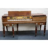 Goulding D'Almaine Potter & Co, 20 Soho Square, London, square 68 key (boudoir) piano, no.3406,