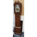 An 18th century oak long cased clock with date, by Inigo Fray of Sutton, having an 8 day movement,