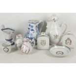 A collection of Chinese, 18th century teaware and related items, comprising two famille rose