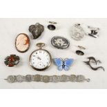 An interesting collection of silver / white metal jewellery, to include a Danish .925 silver and