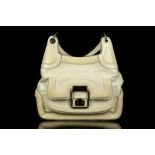 ANYA HINDMARCH HANDBAG, cream patent leather with