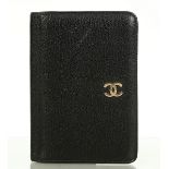 CHANEL BI-FOLD WALLET, black leather with gilt met