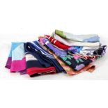 SIX SILK SCARVES, to include two by Leonard, a Mad