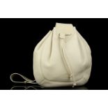 BALLY CREAM LEATHER SHOULDER BAG/BACKPACK, single