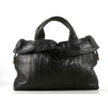 DONNA KARAN PYTHON BAG, black all-over python skin