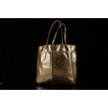 ANYA HINDMARCH SHOPPER, gilt pebbled leather with