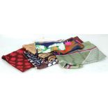 SIX SILK SCARVES, to include three Christian Dior