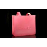 CHANEL JELLY RUBBER BAG, pink opaque rubber, embla