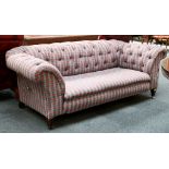 A 19th / 20th Chesterfield sofa, double drop ends,