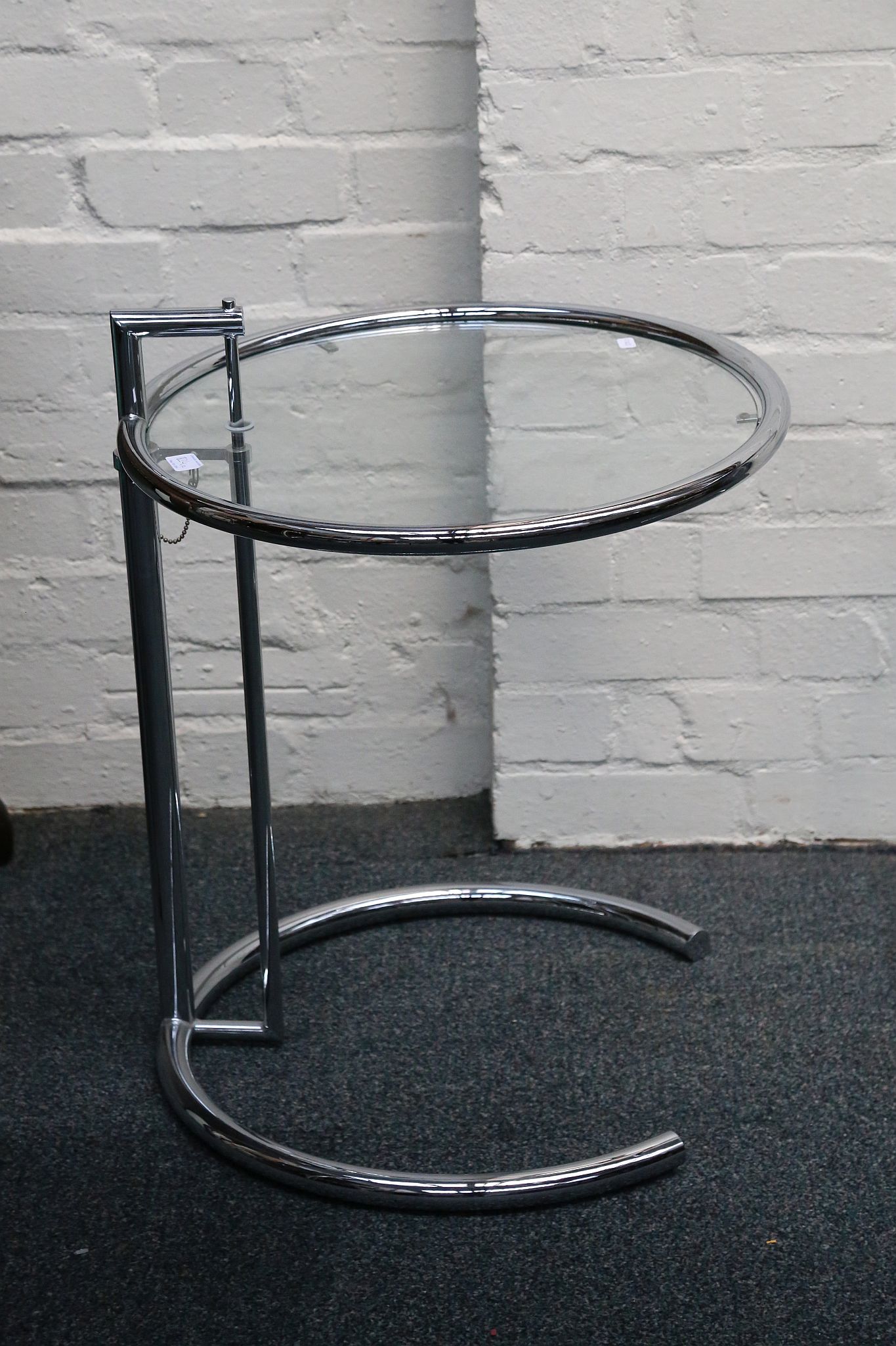 A pair of Eileen Gray E1027 style side tables, wit - Image 3 of 3