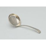 Antique George III Silver sugar sifter ladle by Thomas Chawner, London c1770. In old English pattern