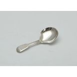 Antique George III Sterling Silver tea caddy spoon by A B Savory, London 1830. In fiddle pattern