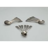 Six rare antique George III provincial Scottish Sterling Silver teaspoons by Peter Lambert of