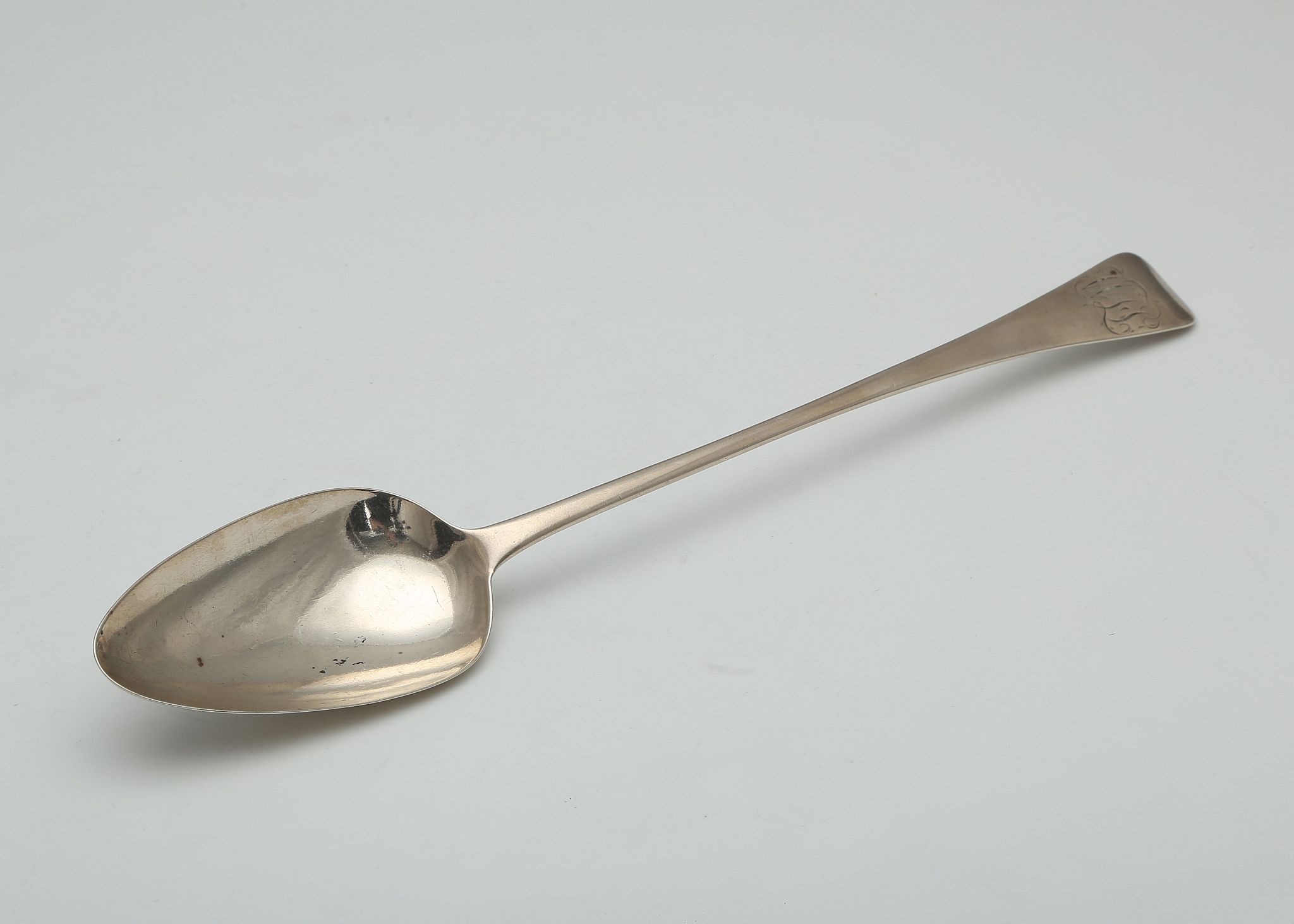 Antique George III Sterling Silver basting spoon by John Lias, London 1807. In Old English
