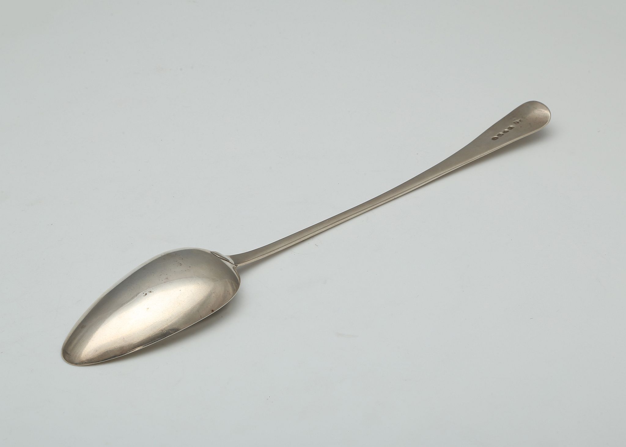 Antique George III Sterling Silver basting spoon by John Lias, London 1807. In Old English - Image 2 of 3