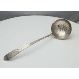 Antique Georgian Irish Sterling Silver shell soup ladle, possibly by John Pittar, Dublin possibly