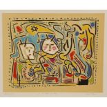 David Stein (1935-1999). 'In the Style of Klee'. Colour lithograph. Signed in pencil lower right and