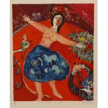 David Stein (1935-1999). 'In the Style of Chagall'. Colour lithograph. Signed in pencil lower